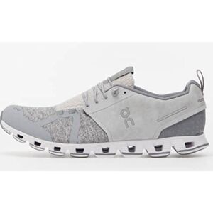 On Running Gray and White Athletic Shoes with Cushioned Sole